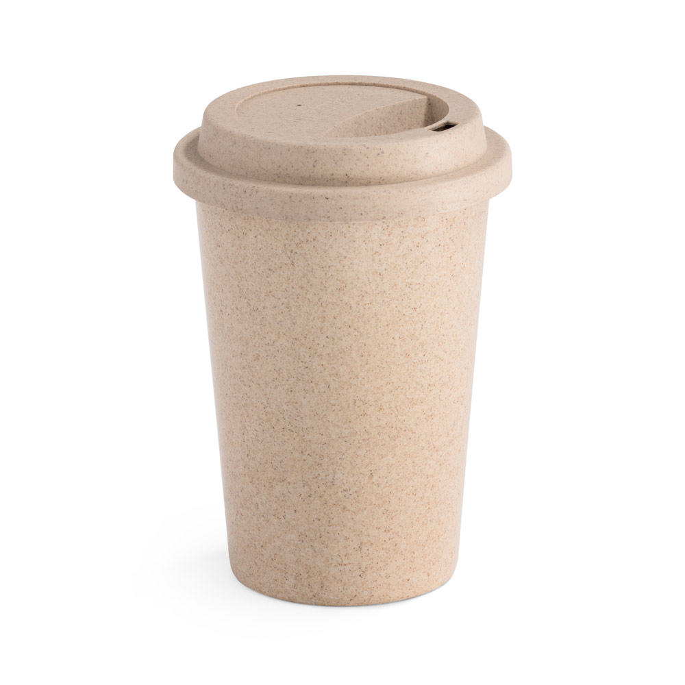 SPBrindes Corporativos - TISANA. Copo para viagem em fibra de bambu (60%) e PP (40%) (450 mL)