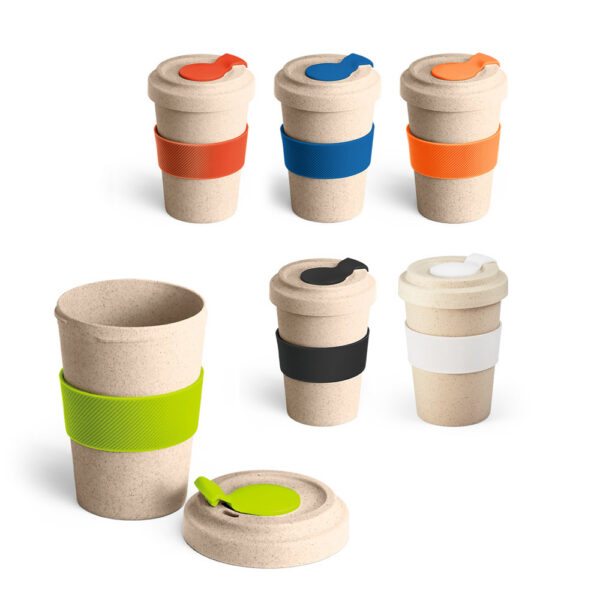 SPBrindes Corporativos - CANNA. Copo para viagem em fibra de bambu (60%) e PP (40%) (500 mL)