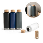 SPBrindes Corporativos - NORRE BOTTLE. Garrafa térmica em aço inox de parede dupla isolada a vácuo (640 mL)