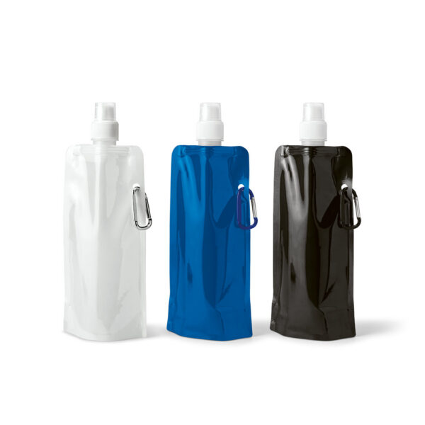 SPBrindes Corporativos - DECNOP. Squeeze dobrável em PE com bico de sistema "push-pull" e acabamento mate (460 mL)