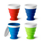 SPBrindes Corporativos - MODRIC L. Copo de viagem em silicone e PP (400 mL)