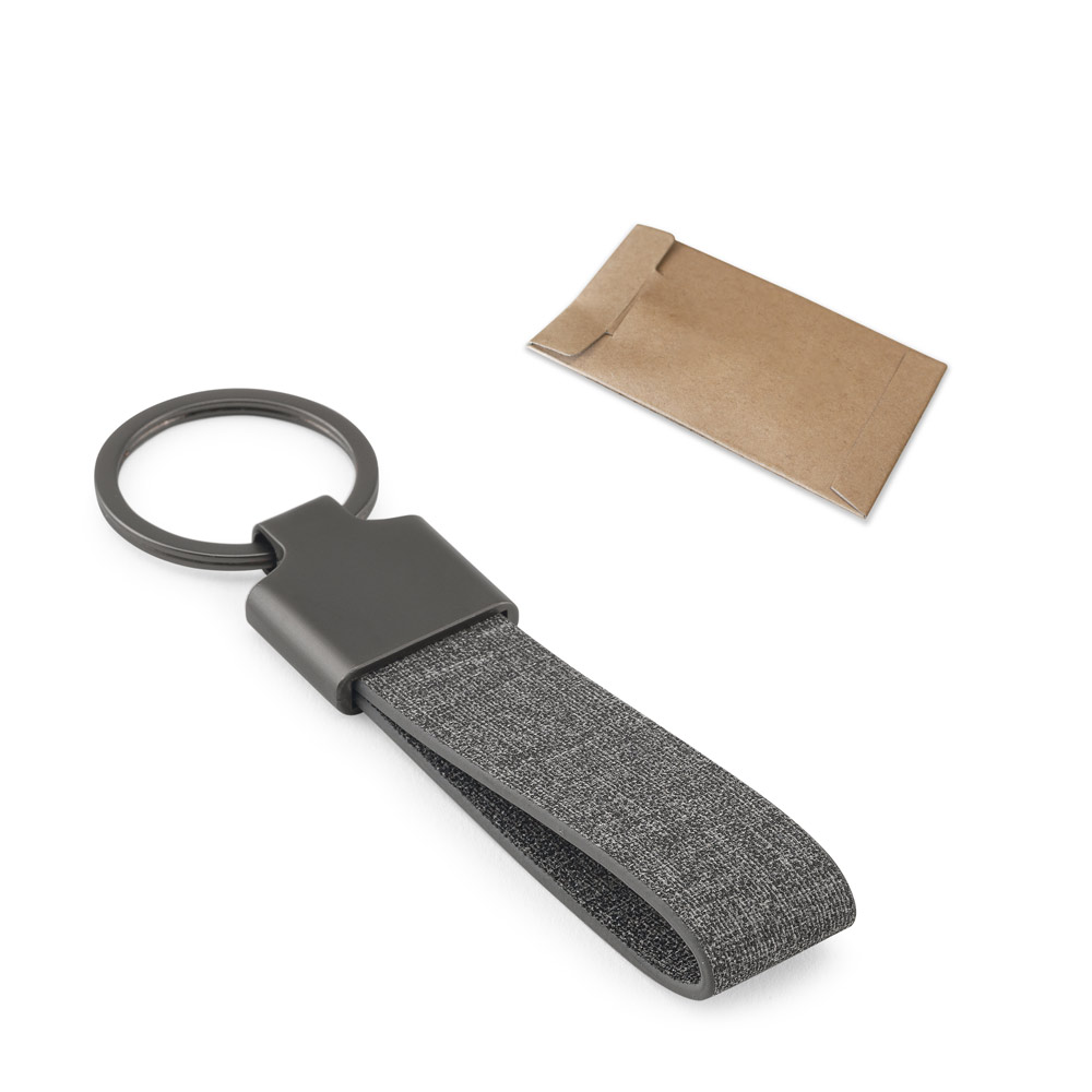 SPBrindes Corporativos - RAVEN. Chaveiro em metal e PET 30% reciclado