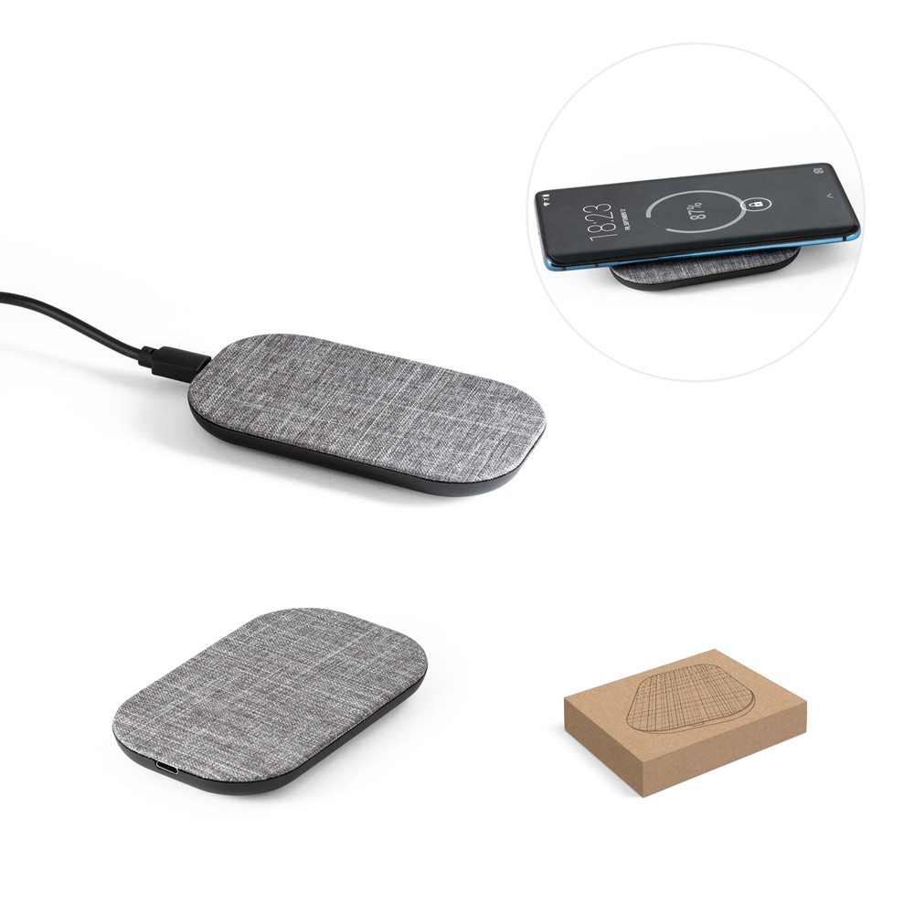 SPBrindes Corporativos - RENEWAL CHARGER. Carregador por indução em PET 100% reciclado