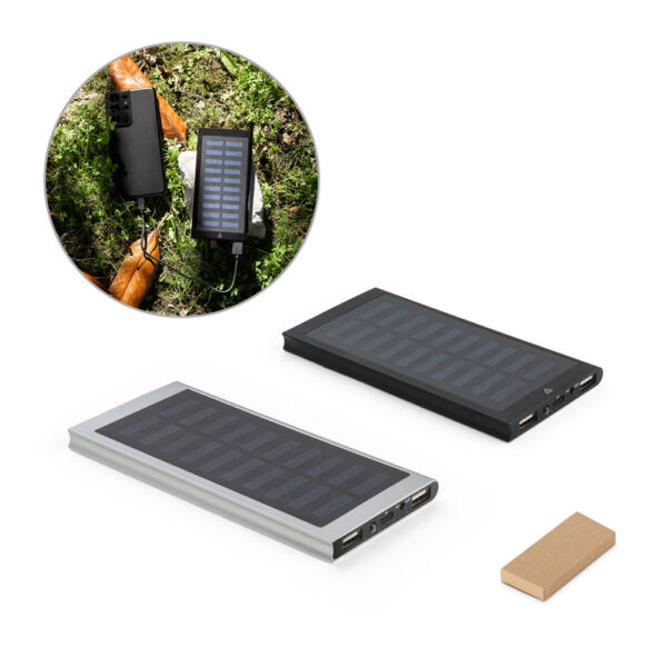 SPBrindes Corporativos - CLERK. Bateria portátil em alumínio 100% reciclado (8 000 mAh)