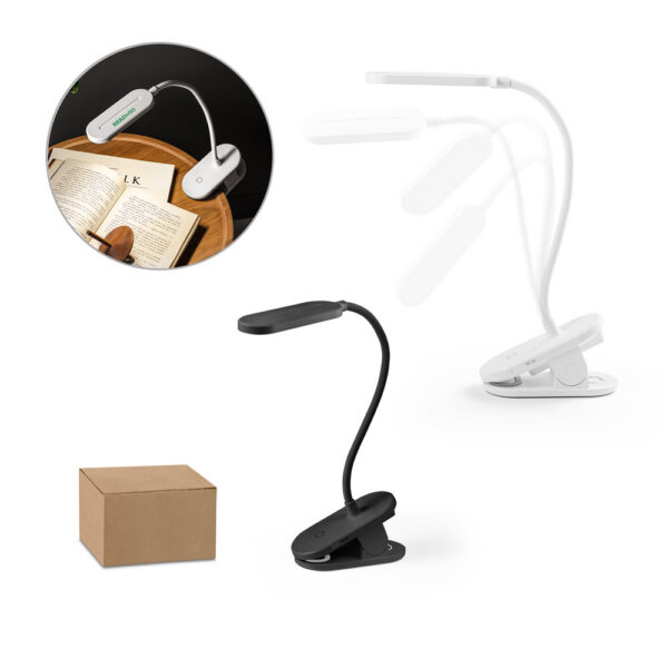 SPBrindes Corporativos - NESBIT II. Luminária de mesa portátil em ABS 65% reciclado com 140 lumen