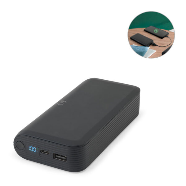 SPBrindes Corporativos - BECKER 20. Bateria portátil com carregador por indução super-rápido (20'000 mAh)
