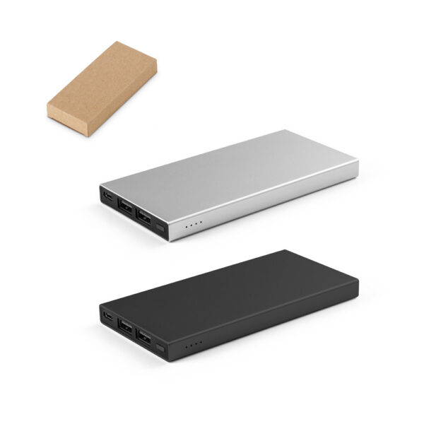 SPBrindes Corporativos - DOROTHY 5. Bateria portátil em alumínio 100% reciclado (5'000 mAh)