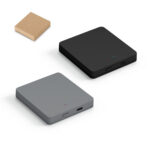 SPBrindes Corporativos - SMOOT 5. Bateria portátil com carregador por indução (wireless) em ABS 100% reciclado (5'000 mAh)