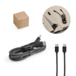 SPBrindes Corporativos - YONATH. Cabo USB-C de carregamento rápido em PET 100% reciclado