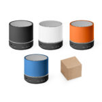 SPBrindes Corporativos - RE-PEREY. Caixa de som portátil com microfone e autonomia de 4h30 (400 mAh)