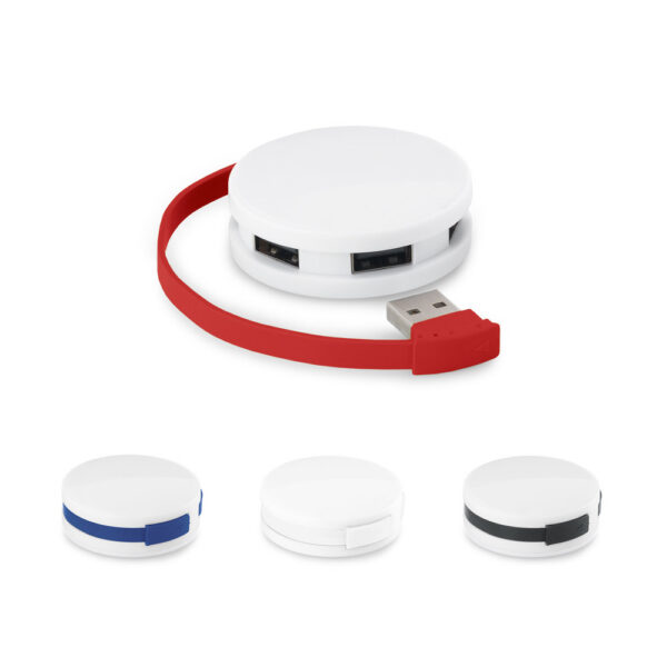 SPBrindes Corporativos - GARDNER. Hub USB 2'0 em ABS com 4 portas