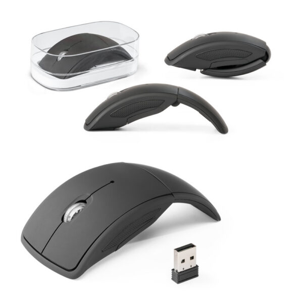 ALENCAR. Mouse wireless dobrável 2'4G. em ABS | SPBrindes Corpora SPBrindes Corporativos - ALENCAR. Mouse wireless dobrável 2'4G. em ABS