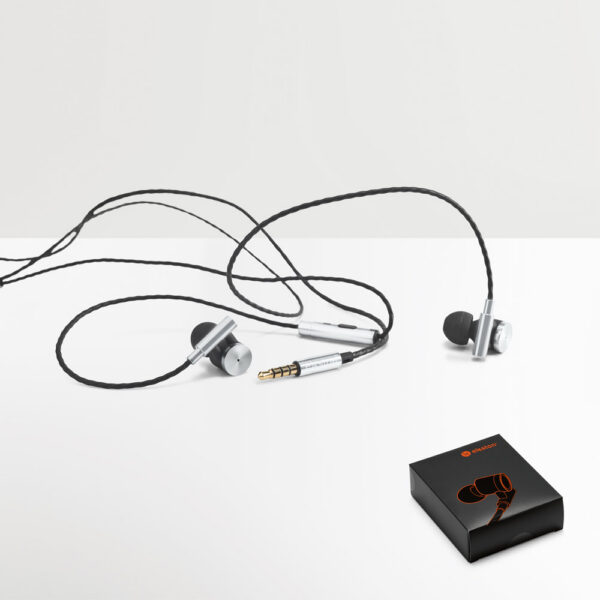 SPBrindes Corporativos - VIBRATION. Fones de ouvido em metal e ABS