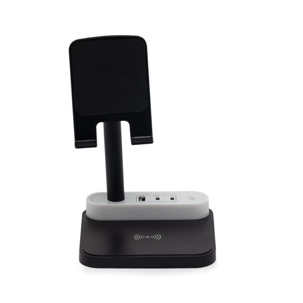 SPBrindes Corporativos - BASE DE CARREGAMENTO COM SUPORTE CELULAR E LUMINÁRIA