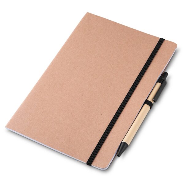 SPBrindes Corporativos - CADERNO P/ ANOT. KRAFT C/ CANETA