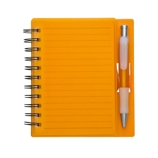 SPBrindes Corporativos - CADERNO PLÁSTICO C/ CANETA