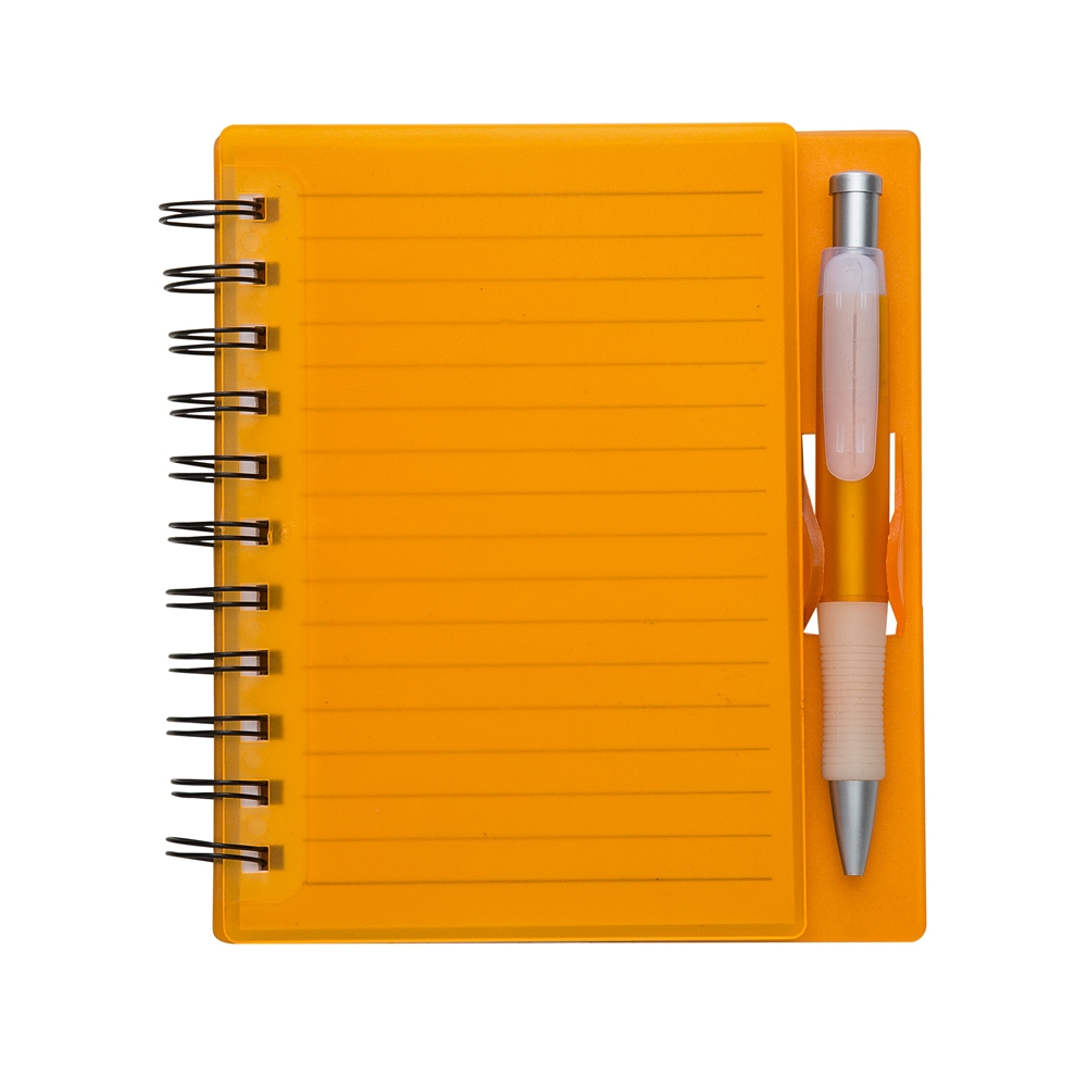 SPBrindes Corporativos - CADERNO PLÁSTICO C/ CANETA