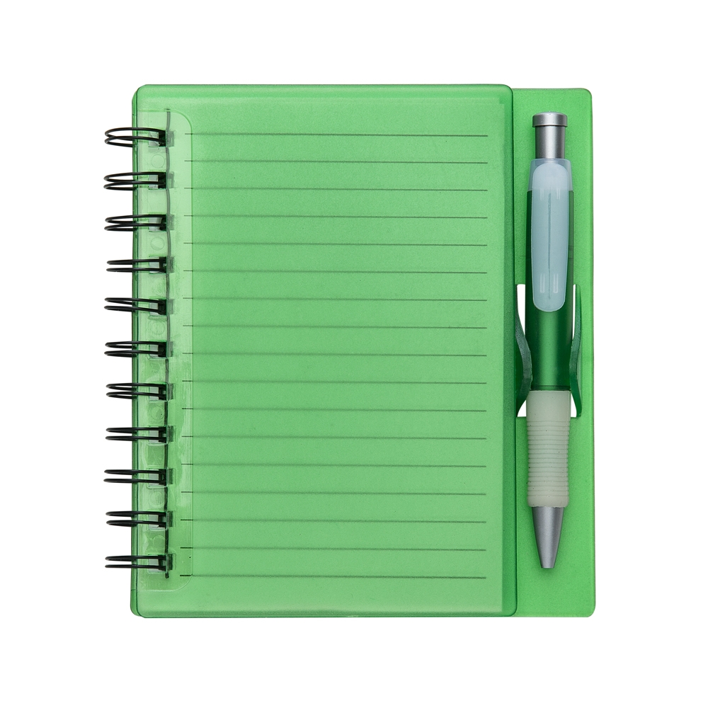 SPBrindes Corporativos - CADERNO PLÁSTICO C/ CANETA