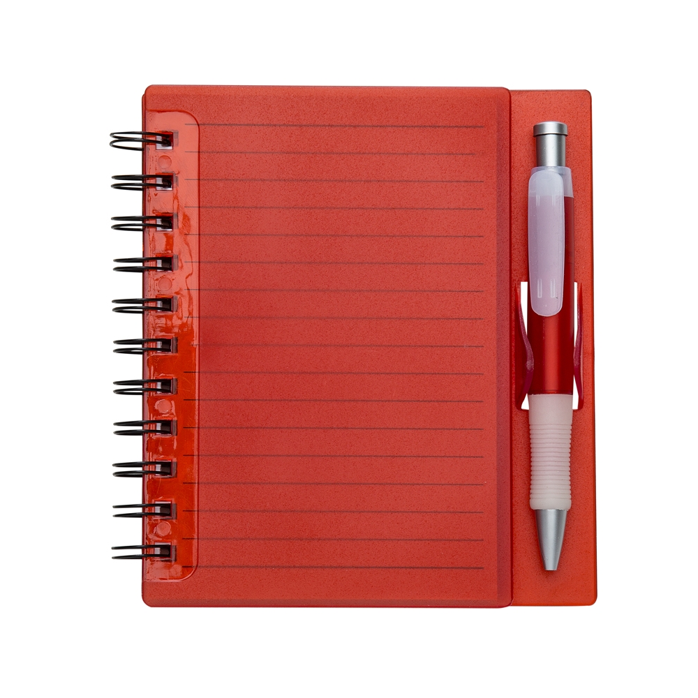 SPBrindes Corporativos - CADERNO PLÁSTICO C/ CANETA
