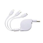 SPBrindes Corporativos - CABO USB RETRÁTIL 3 EM 1