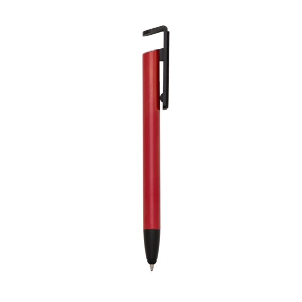 SPBrindes Corporativos - CANETA BASE CELULAR C/ LIMPADOR DE TELA E PORTA TOUCH