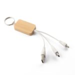 SPBrindes Corporativos - CHAVEIRO BAMBU C/ CABO USB