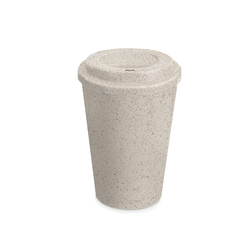 SPBrindes Corporativos - COPO FIBRA DE ARROZ C/ TAMPA 450ML