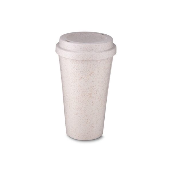 SPBrindes Corporativos - COPO FIBRA DE ARROZ C/ TAMPA 550ML