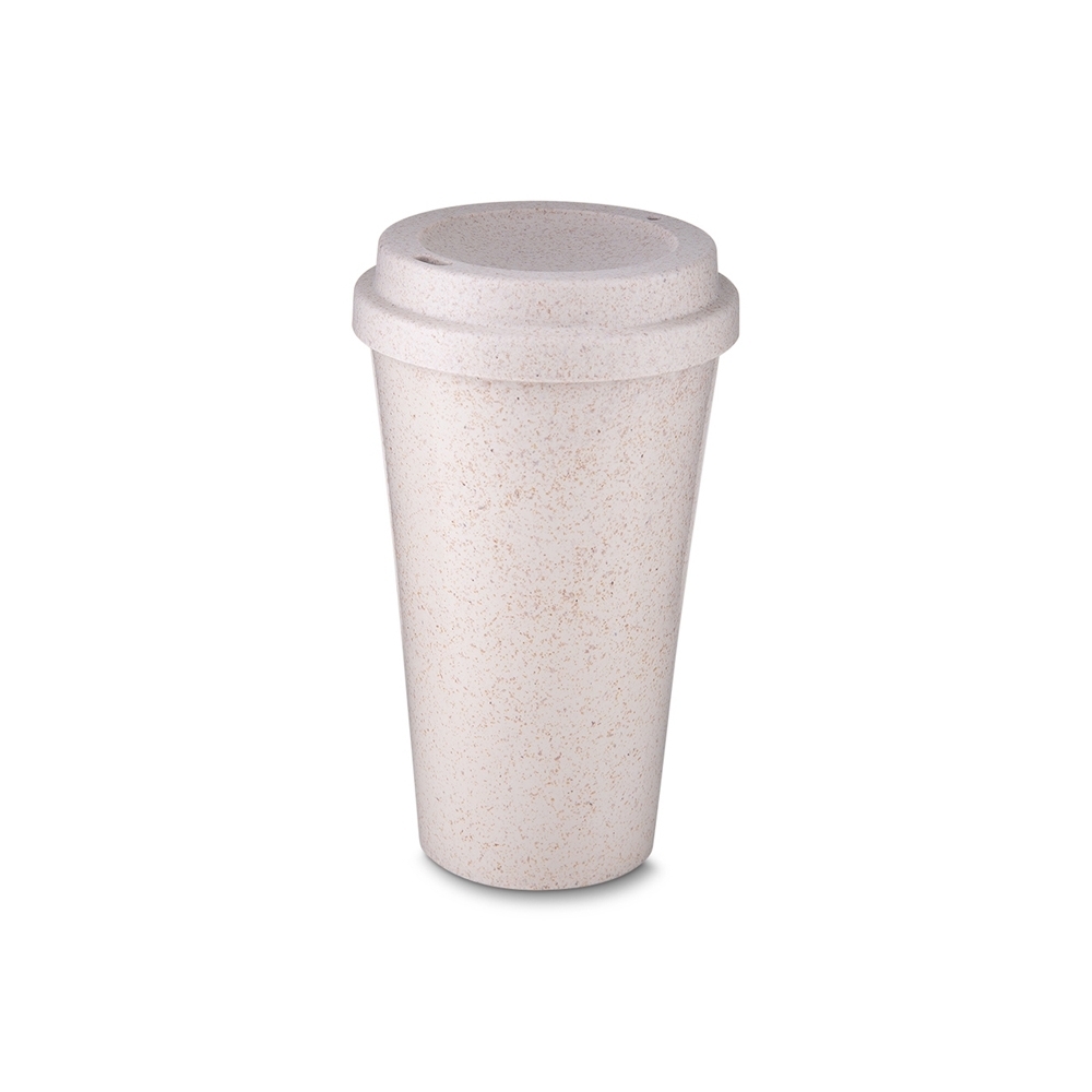 SPBrindes Corporativos - COPO FIBRA DE ARROZ C/ TAMPA 550ML