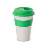SPBrindes Corporativos - COPO FIBRA BAMBU C/ TAMPA 450ML