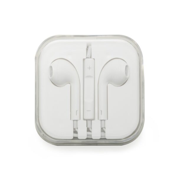 SPBrindes Corporativos - FONE DE OUVIDO C/ MICROFONE -BCO/BCO