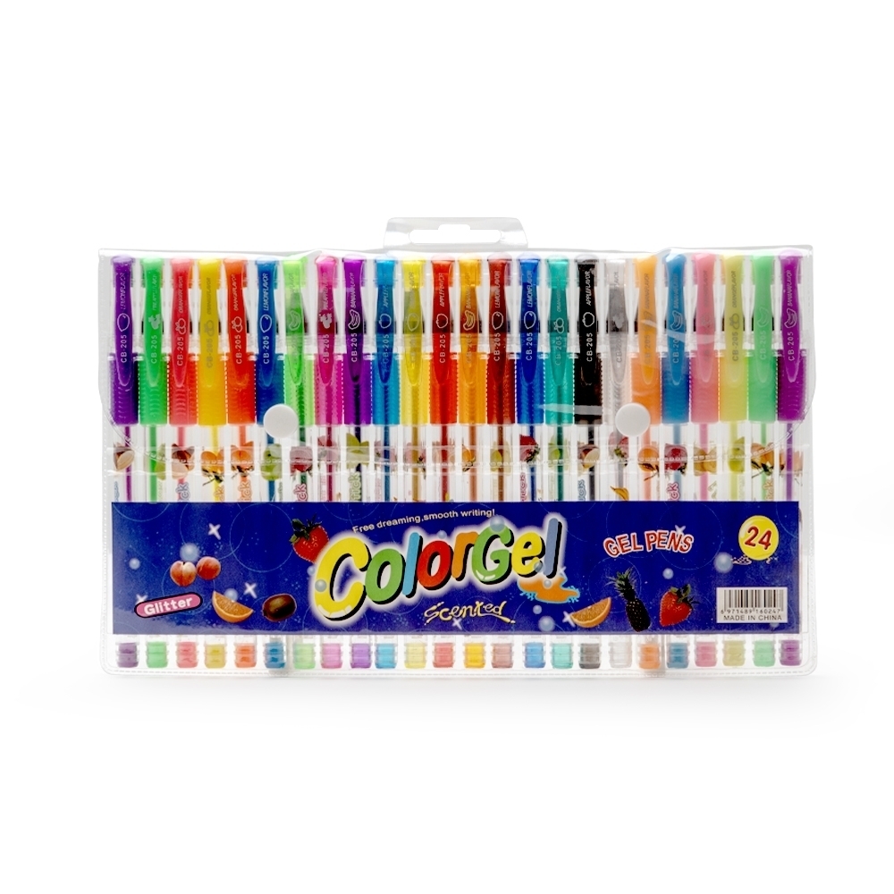 SPBrindes Corporativos - CANETINHAS COLORGEL CARTELA C/ 24