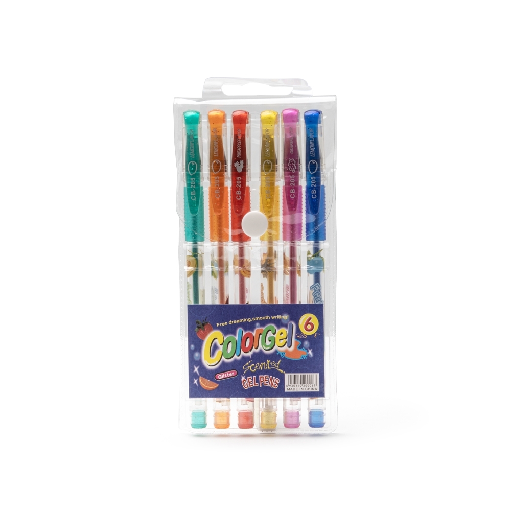 SPBrindes Corporativos - KIT CANETINHAS GEL COLORIDAS C/ 6