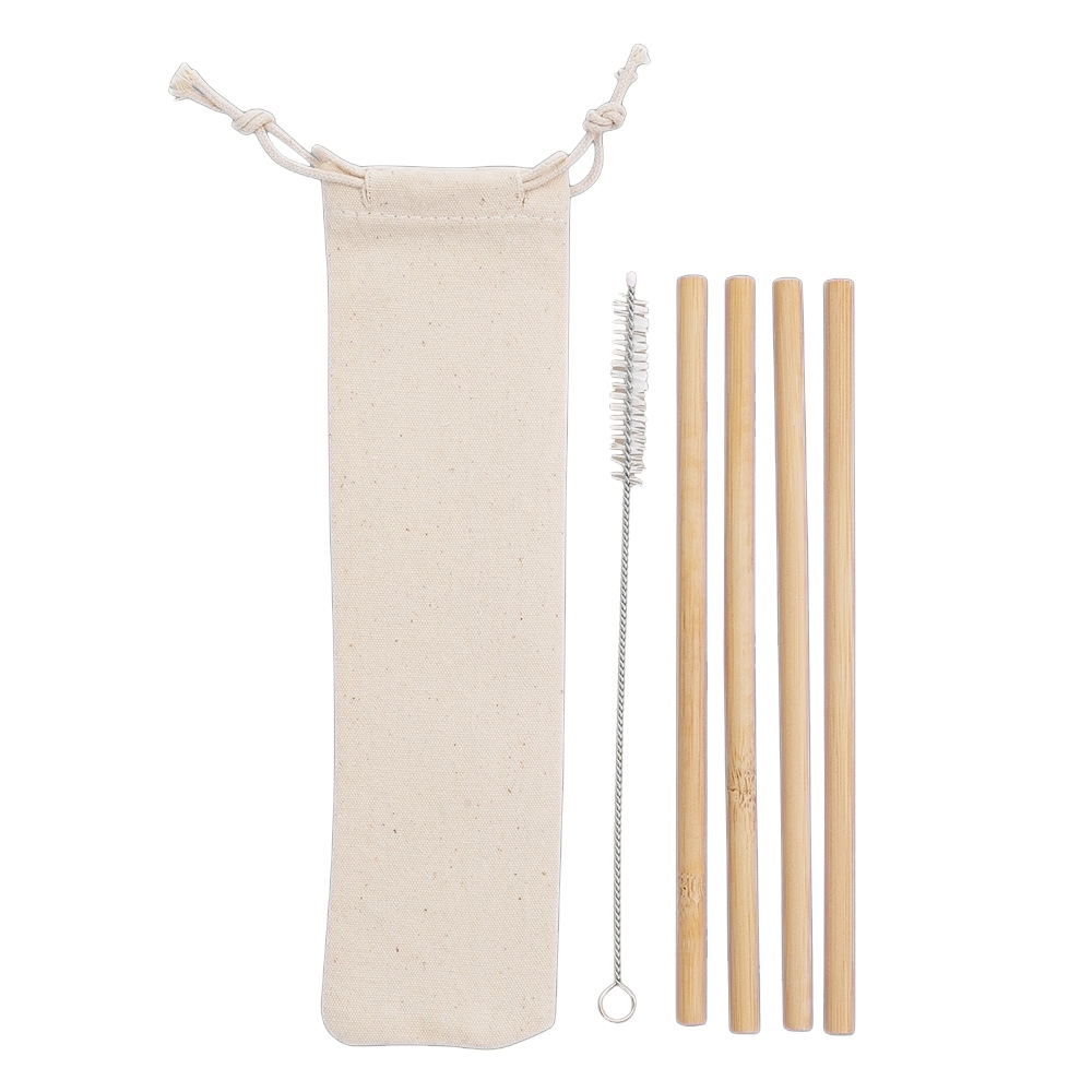 SPBrindes Corporativos - KIT CANUDOS DE BAMBU