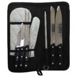 SPBrindes Corporativos - KIT CHURRASCO C/ 7 PEÇAS CABO PRETO