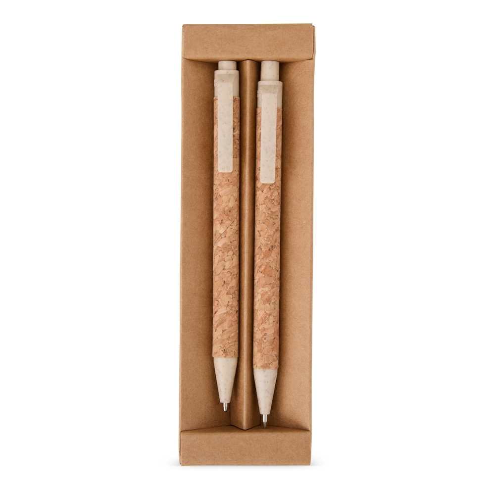 SPBrindes Corporativos - KIT ECOLÓGICO CANETA E LAPISEIRA CORTIÇA