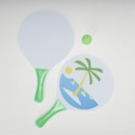 SPBrindes Corporativos - KIT FRESCOBOL 2 RAQUETES E 1 BOLINHA