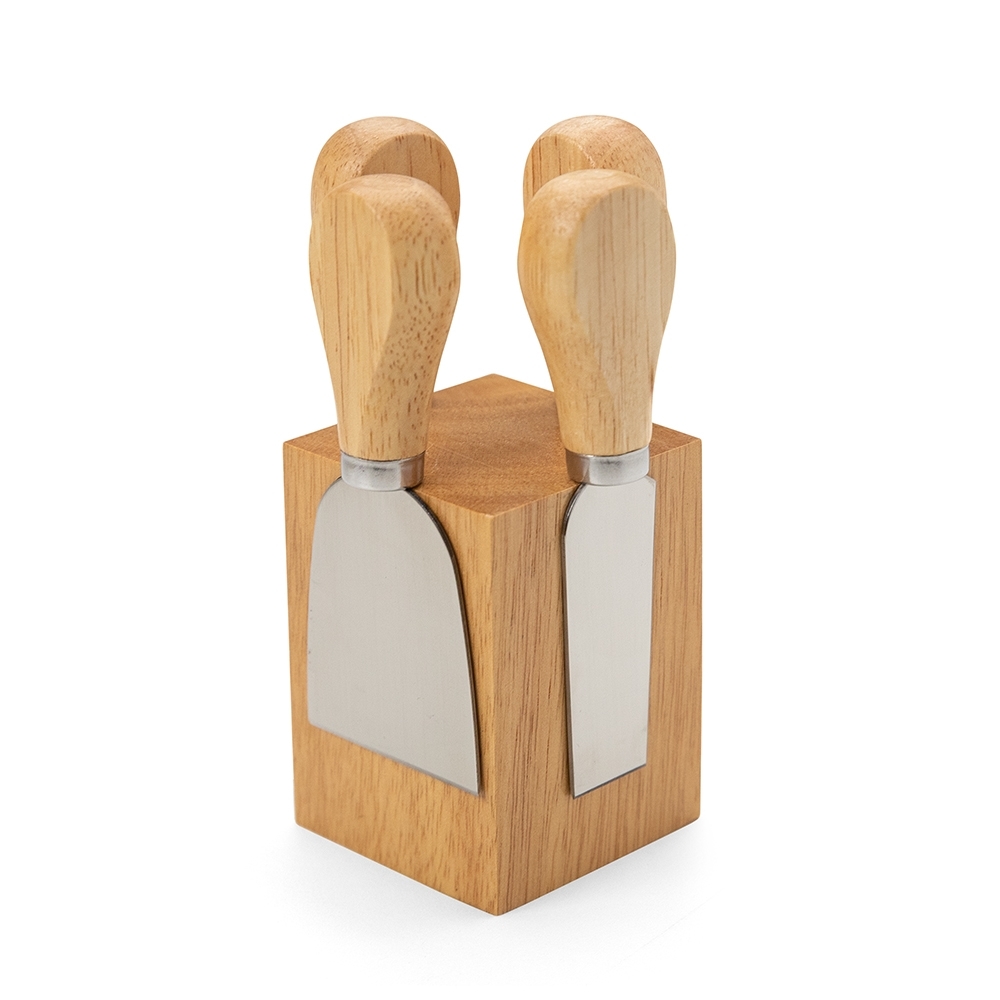 SPBrindes Corporativos - KIT QUEIJO 4 PÇS C/ CEPO MAGNETICO