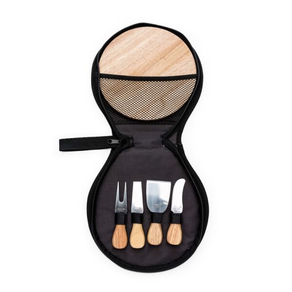 SPBrindes Corporativos - KIT QUEIJO C/ 5 PEÇAS BOLSA C/ ZIPER