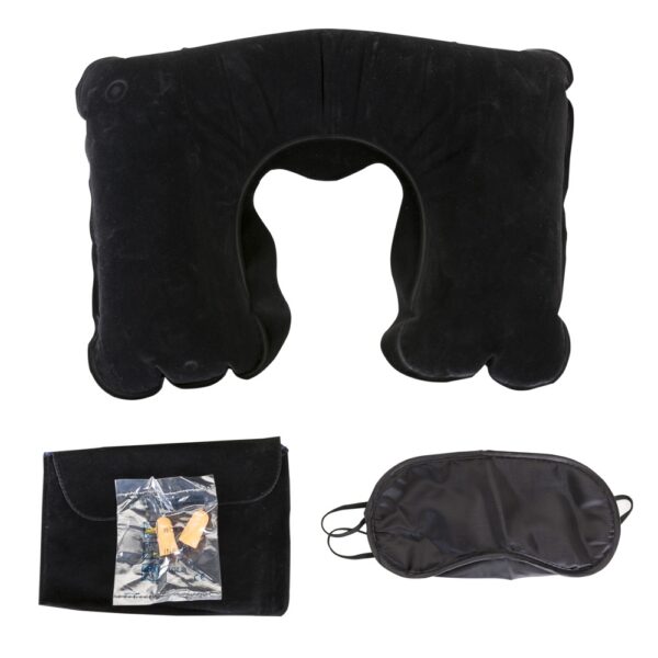 SPBrindes Corporativos - KIT TRAVESSEIRO INFLAV TAPA OLHO E PROT AURICULAR