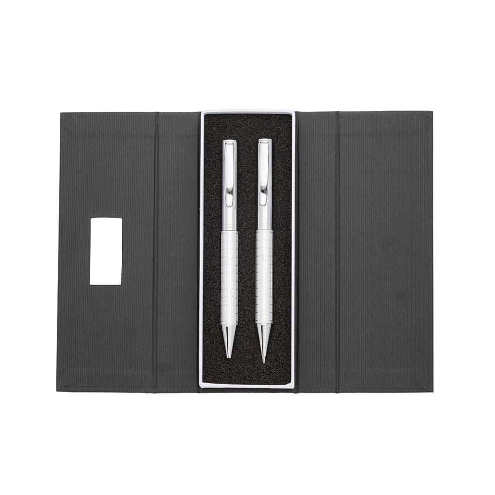 SPBrindes Corporativos - KIT CANETA E LAPISEIRA DE METAL