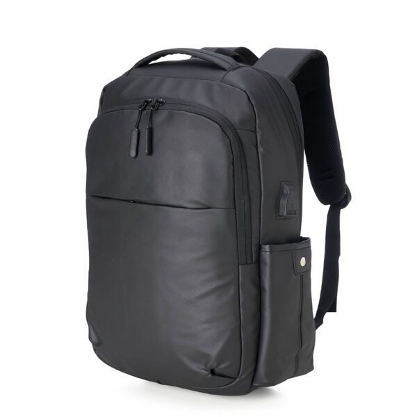 SPBrindes Corporativos - MOCHILA COURO SINTÉTICO USB 20L