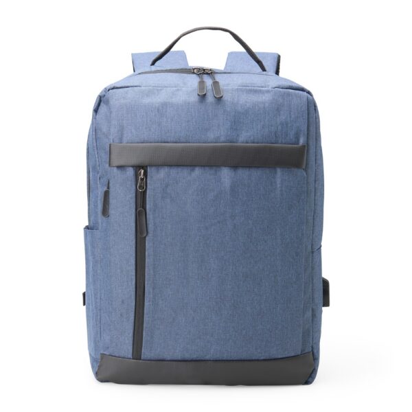 SPBrindes Corporativos - MOCHILA DE NYLON COM DET. EM COURO SINT.