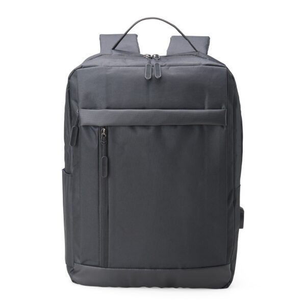 SPBrindes Corporativos - MOCHILA DE NYLON COM DET. EM COURO SINT.