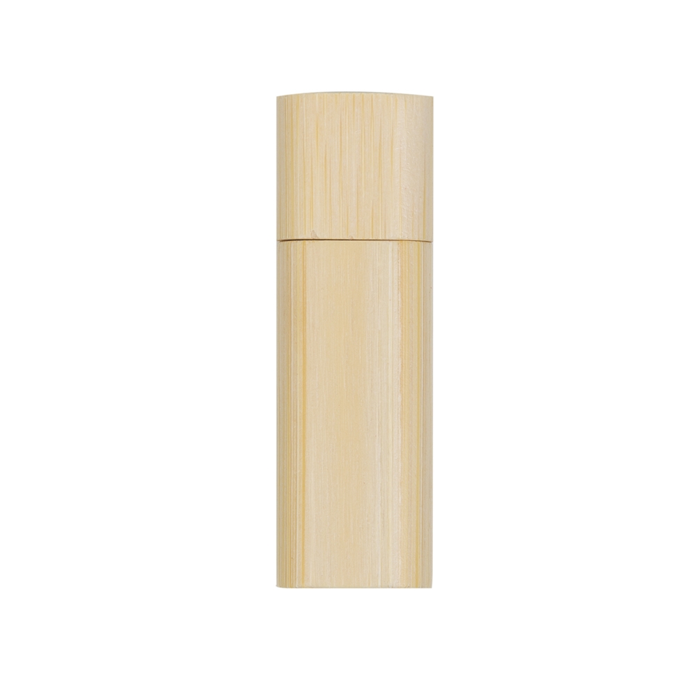 SPBrindes Corporativos - PEN DRIVE BAMBU REDONDO 16GB COM TAMPA