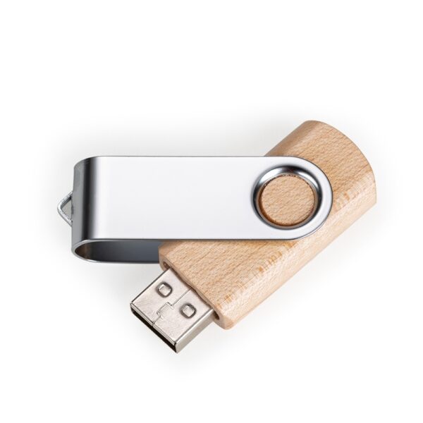 SPBrindes Corporativos - PEN DRIVE ECOLÓGICO GIRATÓRIO 4GB
