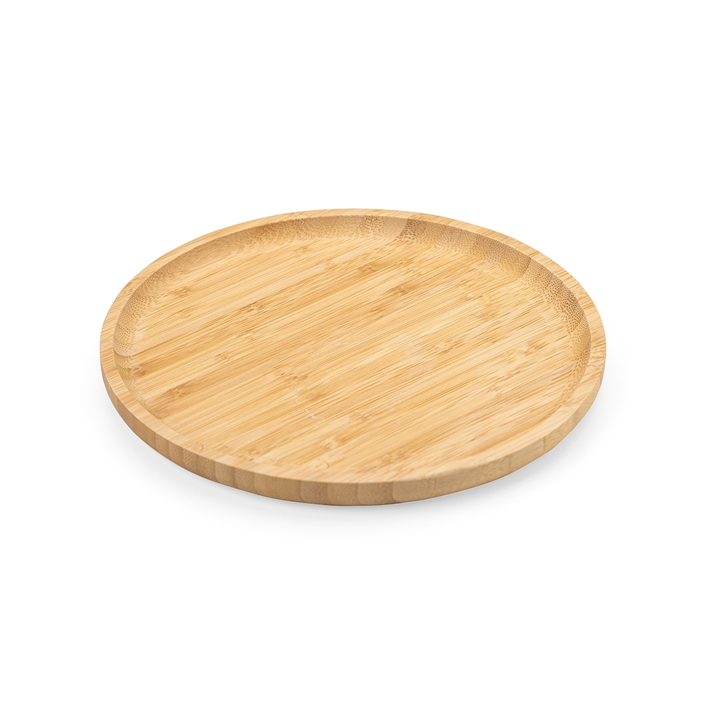 SPBrindes Corporativos - PETISQUEIRA REDONDA DE BAMBU 25*25CM