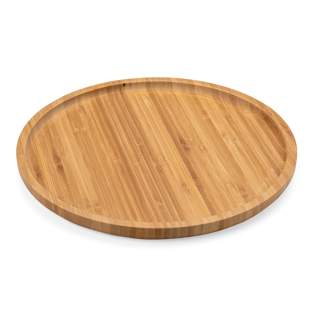 SPBrindes Corporativos - PETISQUEIRA REDONDA DE BAMBU 30*30CM