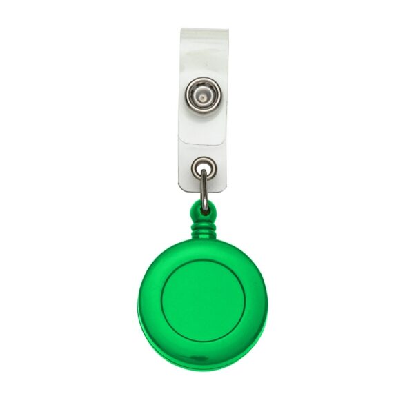 SPBrindes Corporativos - PORTA CRACHA VERDE LEITOSO