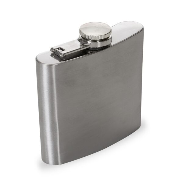 SPBrindes Corporativos - PORTA WHISKY INOX 6 OZ